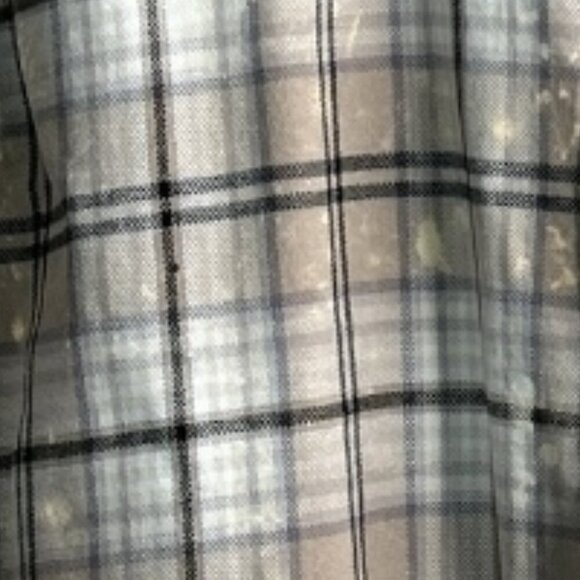 PacSun Flannel Button Down Men's Shirt Sz L Tan, White & Black w/Gold Hints - Picture 9 of 9